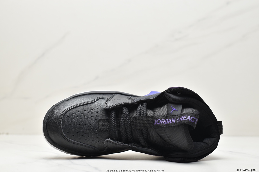 190 Air Jordan I High React”Court/Purple”瑞亚AJ1乔丹一代高帮AR5321-005