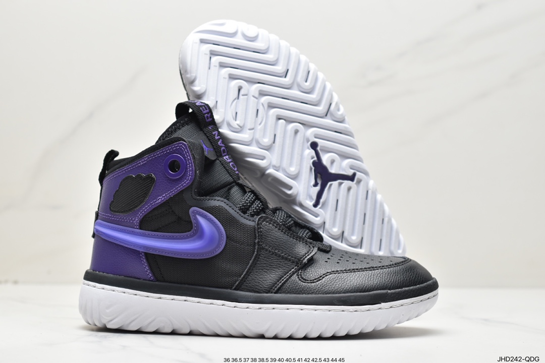 190 Air Jordan I High React”Court/Purple”瑞亚AJ1乔丹一代高帮AR5321-005