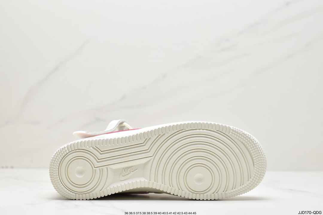130 耐克Air Force 1 AF1 Low 空军一号中帮板鞋系列 “校园奶白红” 内置全掌solo气垫 315123-126