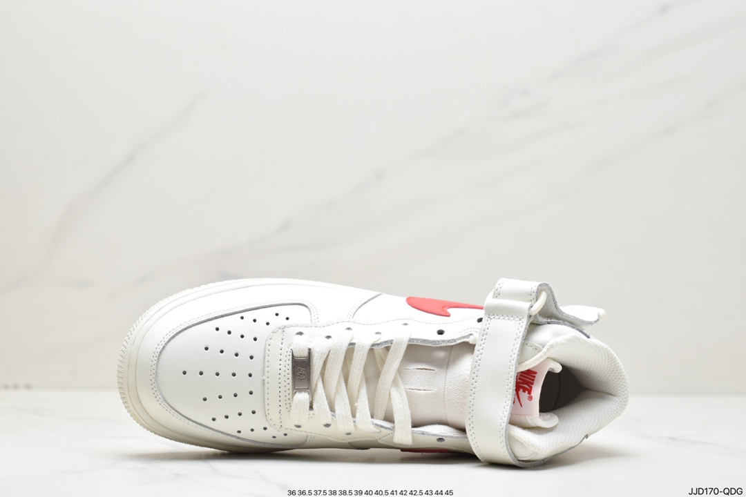 130 耐克Air Force 1 AF1 Low 空军一号中帮板鞋系列 “校园奶白红” 内置全掌solo气垫 315123-126