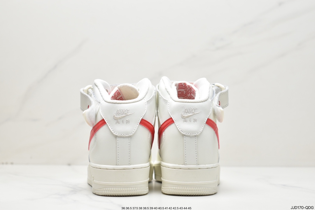 130 耐克Air Force 1 AF1 Low 空军一号中帮板鞋系列 “校园奶白红” 内置全掌solo气垫 315123-126