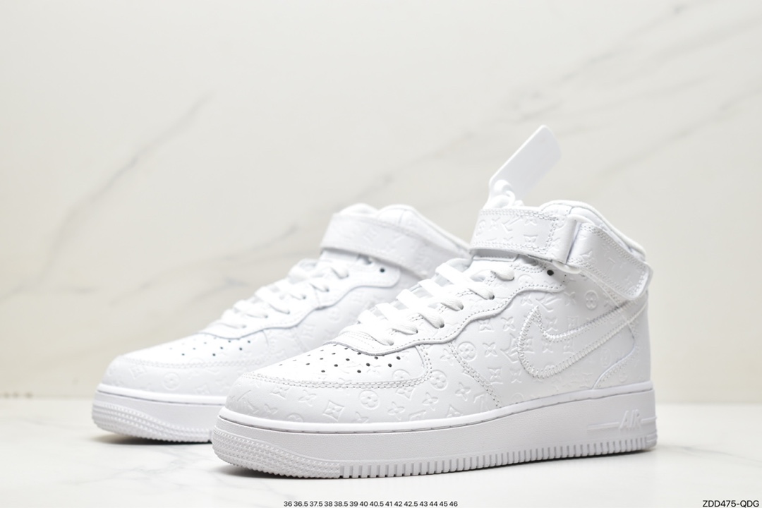 230 路易斯威登Louis Vuitton 联名创意定制 LV x Nike Air Force 1 Mid LV印花CQ2319-100