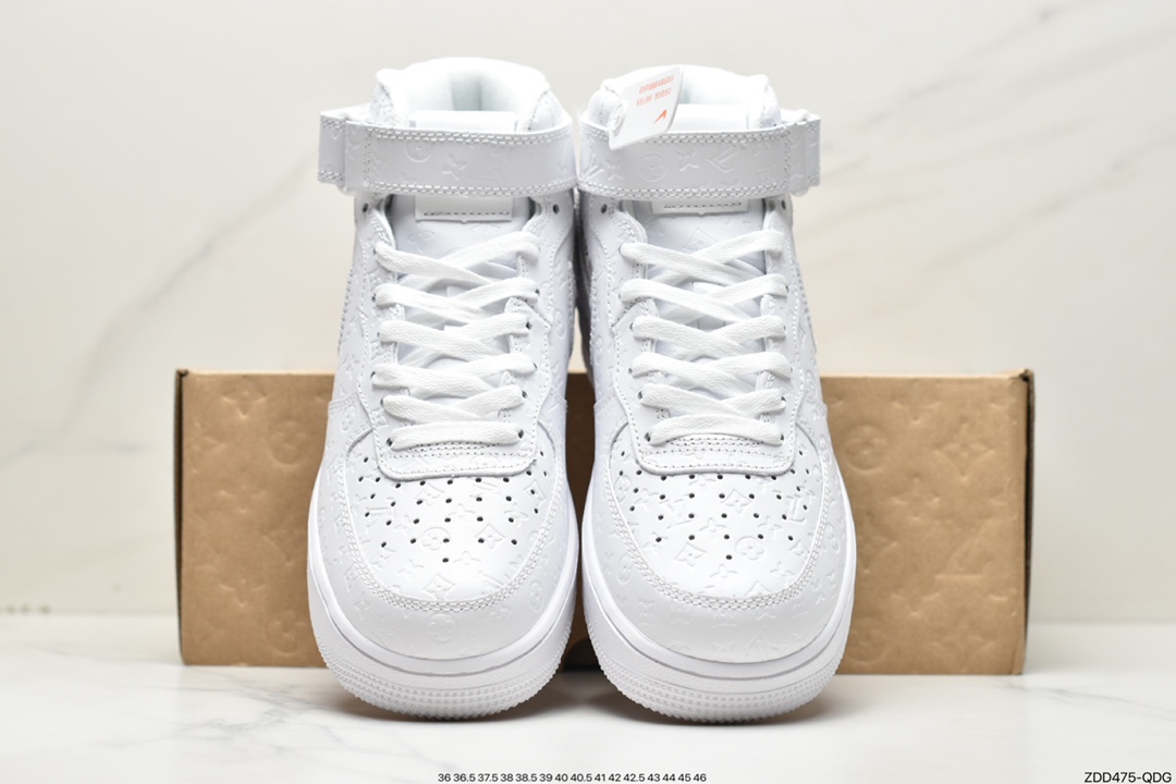 230 路易斯威登Louis Vuitton 联名创意定制 LV x Nike Air Force 1 Mid LV印花CQ2319-100