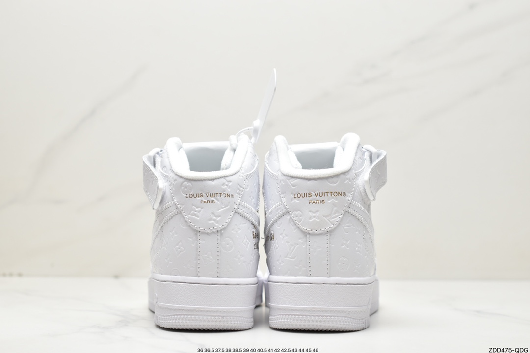230 路易斯威登Louis Vuitton 联名创意定制 LV x Nike Air Force 1 Mid LV印花CQ2319-100