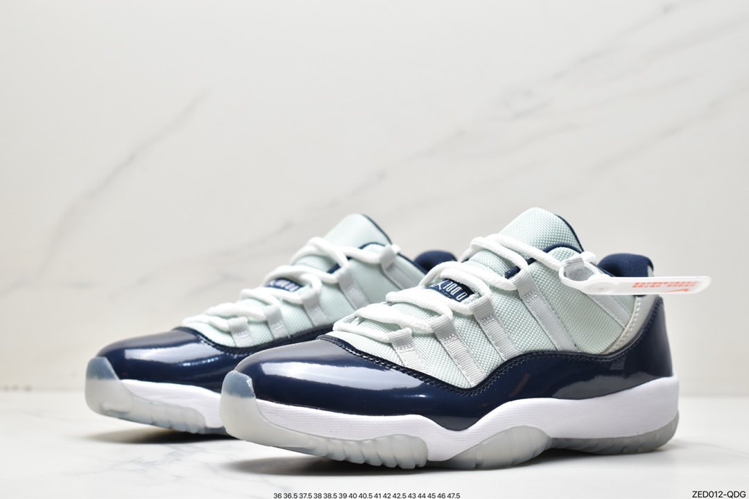 260 头层皮真碳耐克Nike Air Jordan 11 Retro Low”Columbia”AJ11代迈克尔·乔丹低帮528895-007