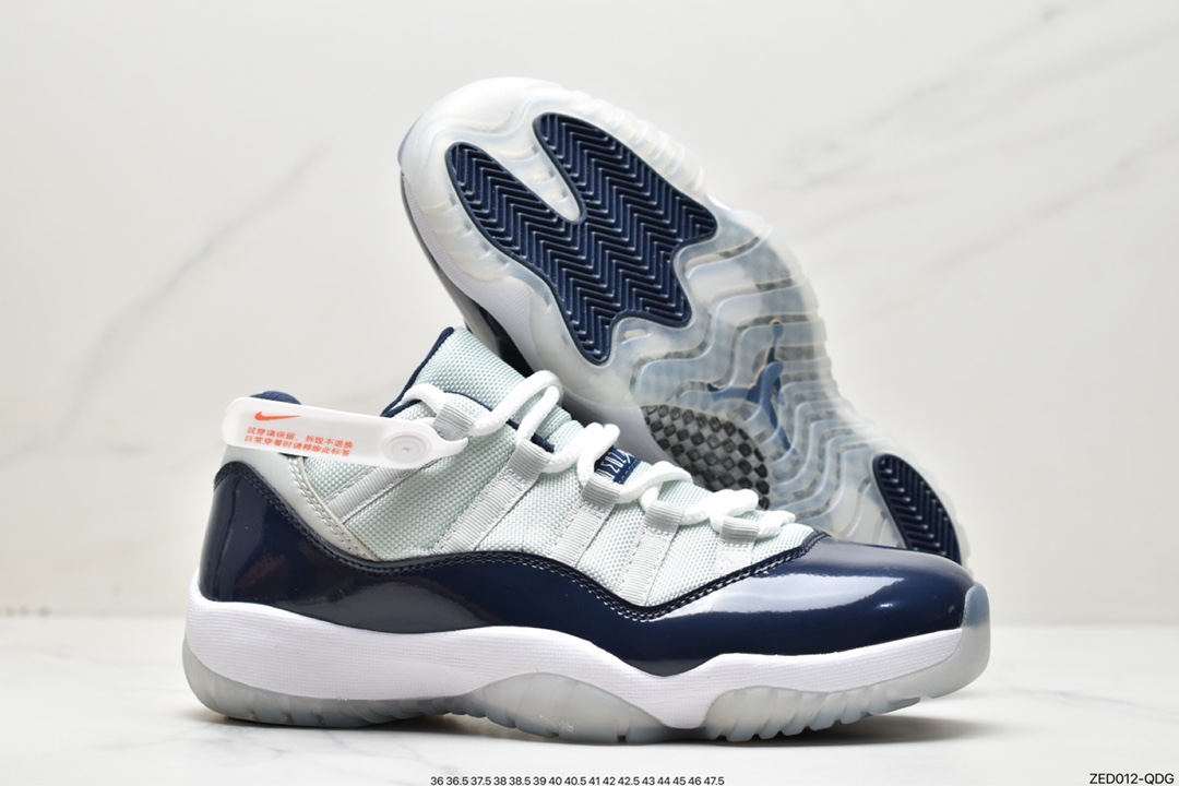 260 头层皮真碳耐克Nike Air Jordan 11 Retro Low”Columbia”AJ11代迈克尔·乔丹低帮528895-007