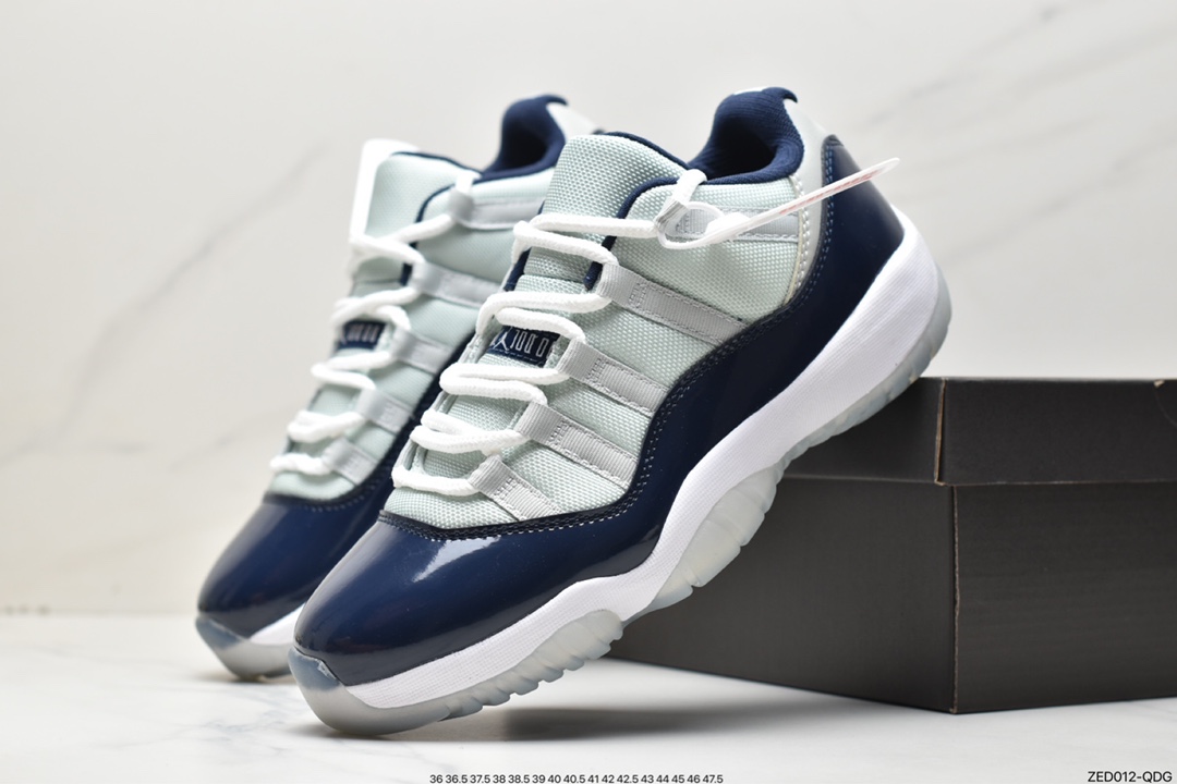 260 头层皮真碳耐克Nike Air Jordan 11 Retro Low”Columbia”AJ11代迈克尔·乔丹低帮528895-007