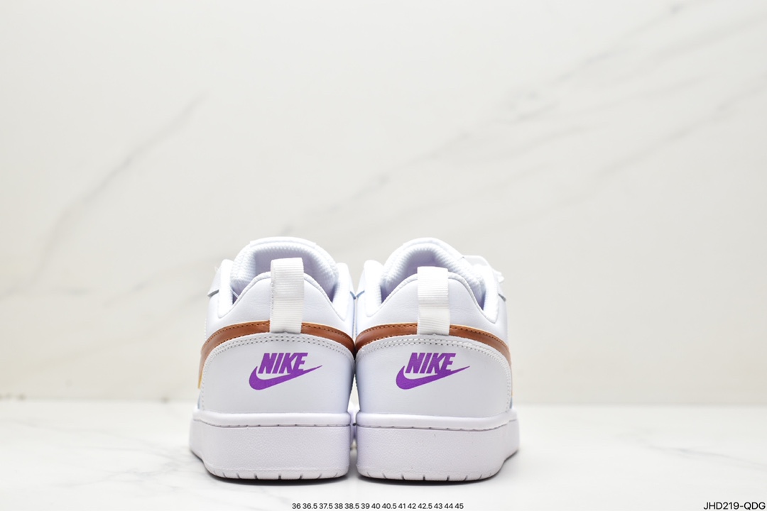 190 Nike Court Borough Low 2”White/Purple/Gold”学院系列DQ5979-100