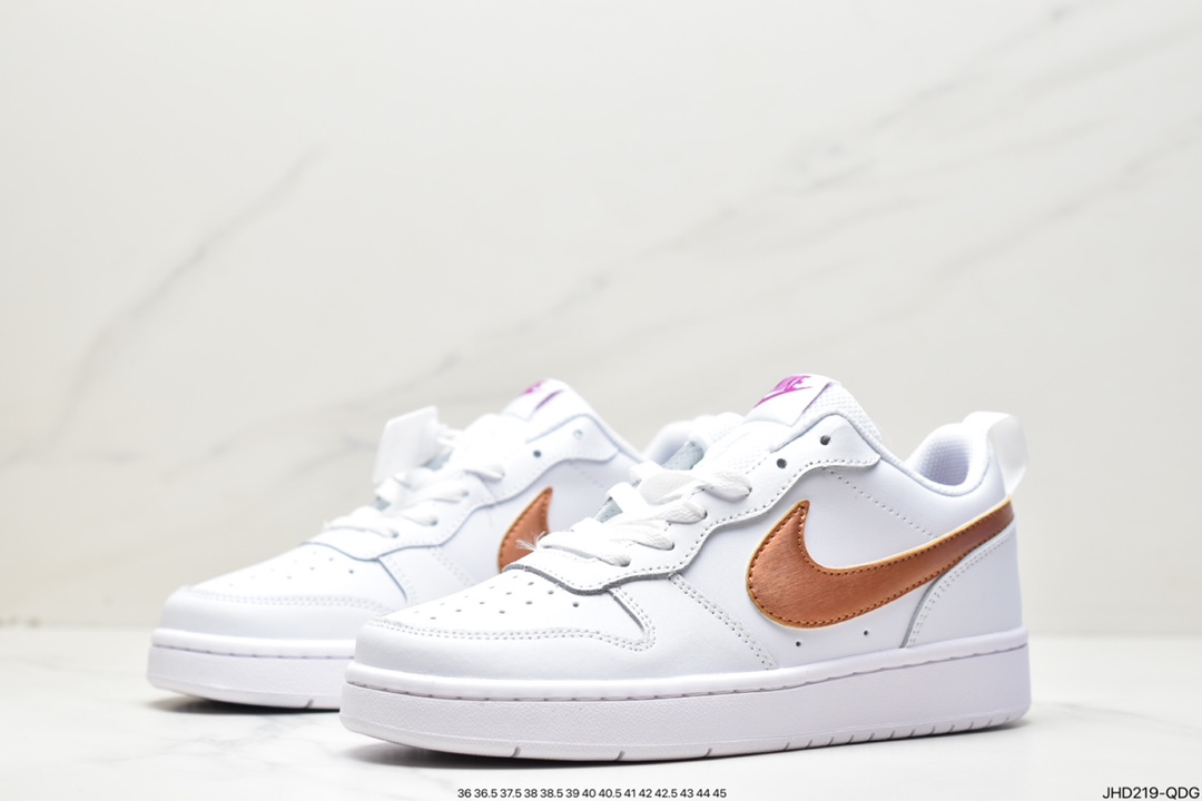 190 Nike Court Borough Low 2”White/Purple/Gold”学院系列DQ5979-100