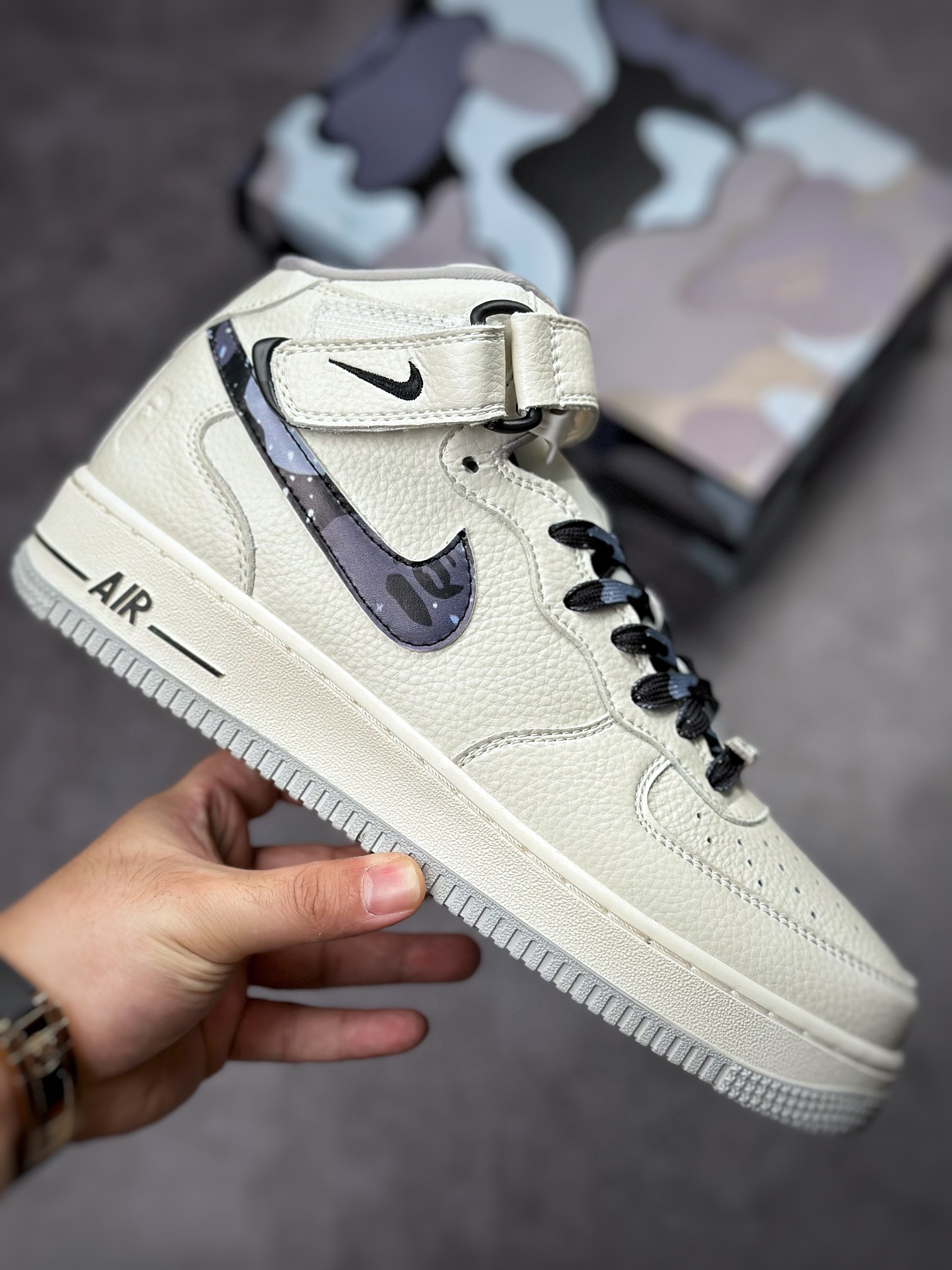 250 Bape x Air Force 1 '07 Mid 黑迷彩 AP3696-023