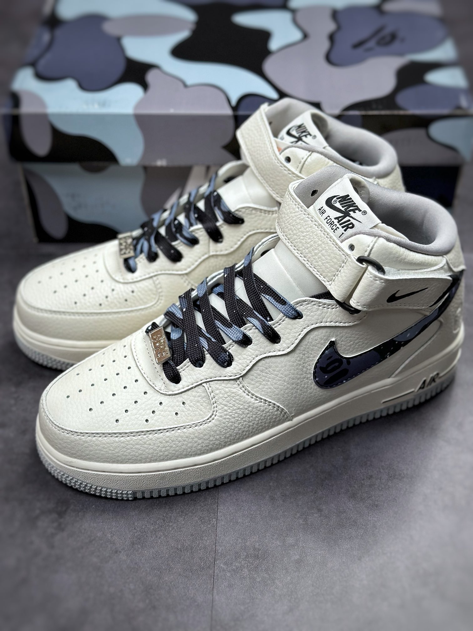 250 Bape x Air Force 1 '07 Mid 黑迷彩 AP3696-023