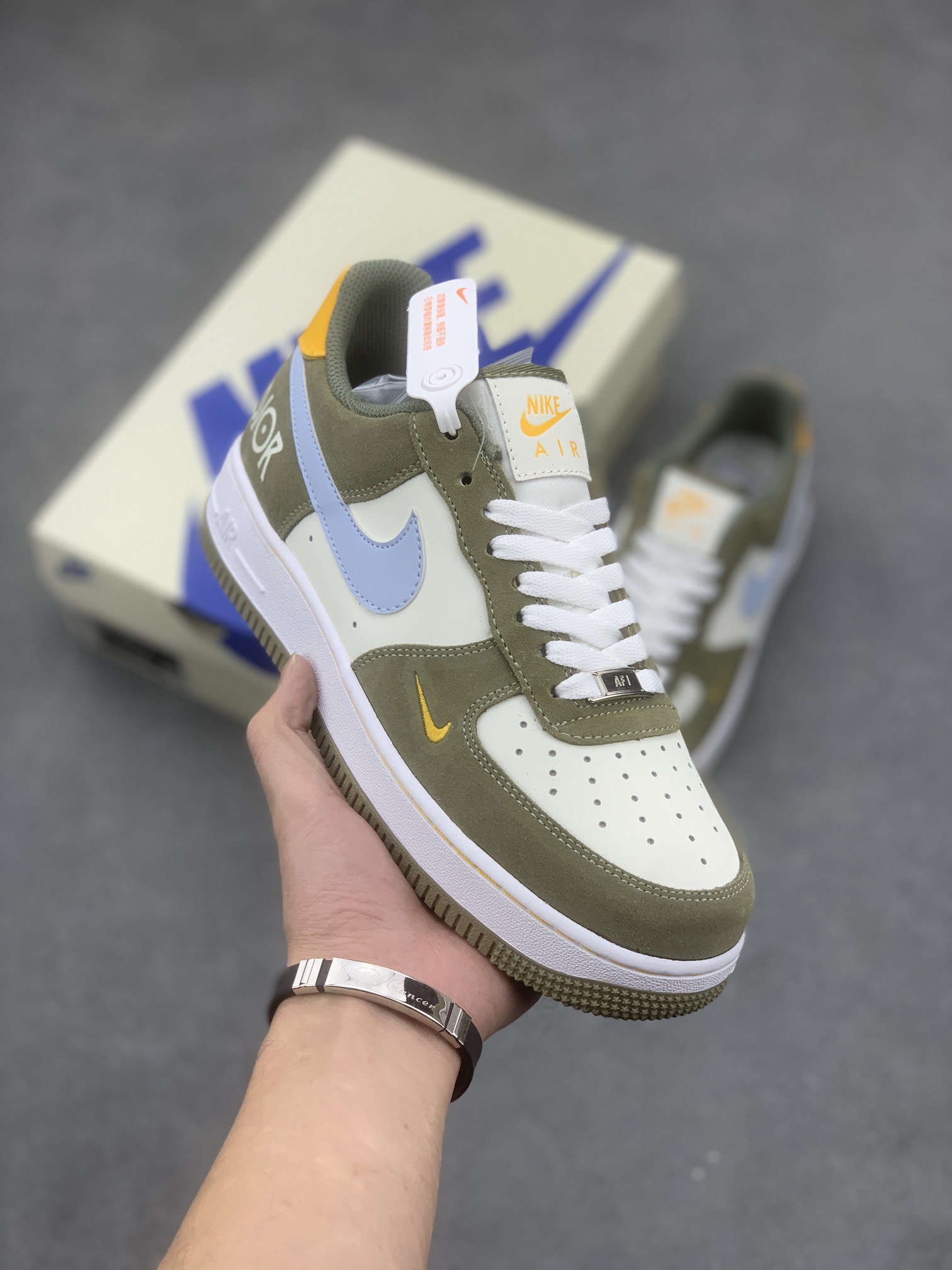 Nike Air Force 1 '07 Low "Dior" Bamboo Green Sneakers - Limited Edition