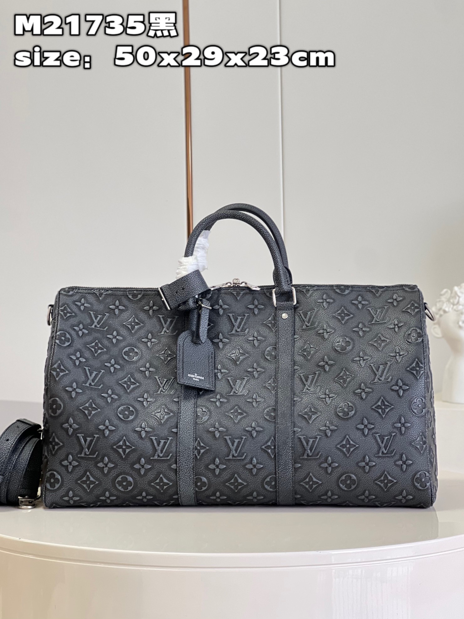 Cheap Replica Designer
 Louis Vuitton LV Keepall Travel Bags Black Printing M21375