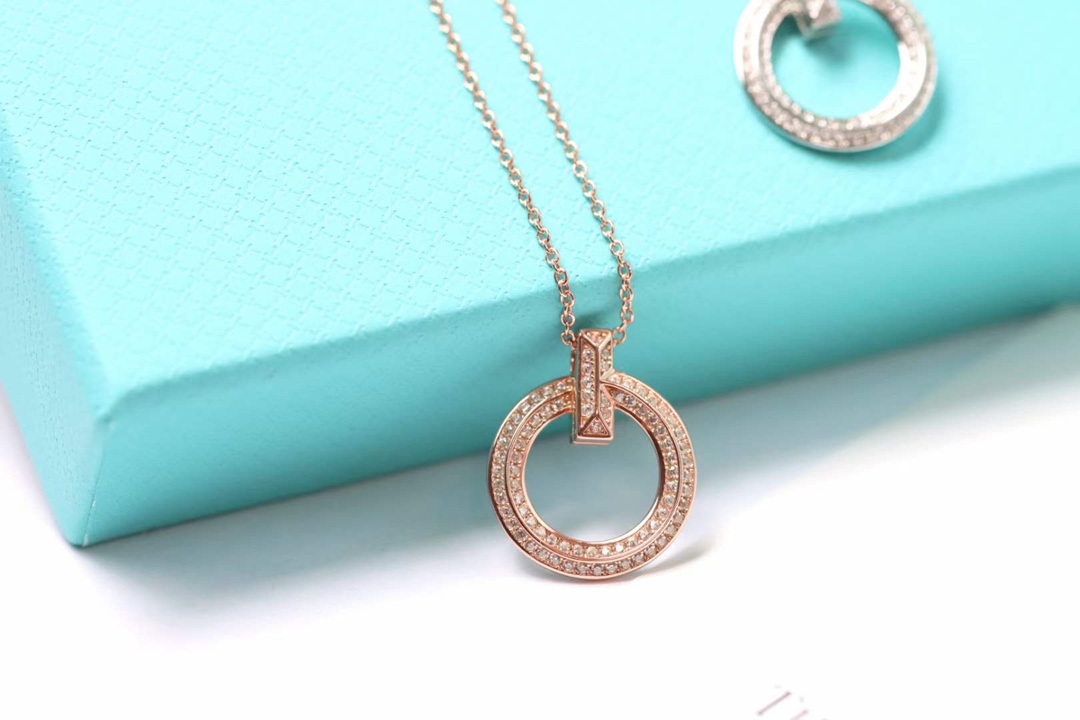 Tiffany & Co. Tiffany&Co.T1 系列满钻锁骨项链
