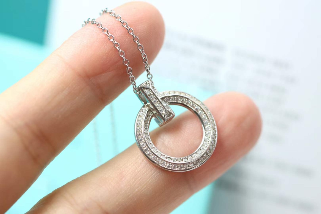 Tiffany & Co. Tiffany&Co.T1 系列满钻锁骨项链