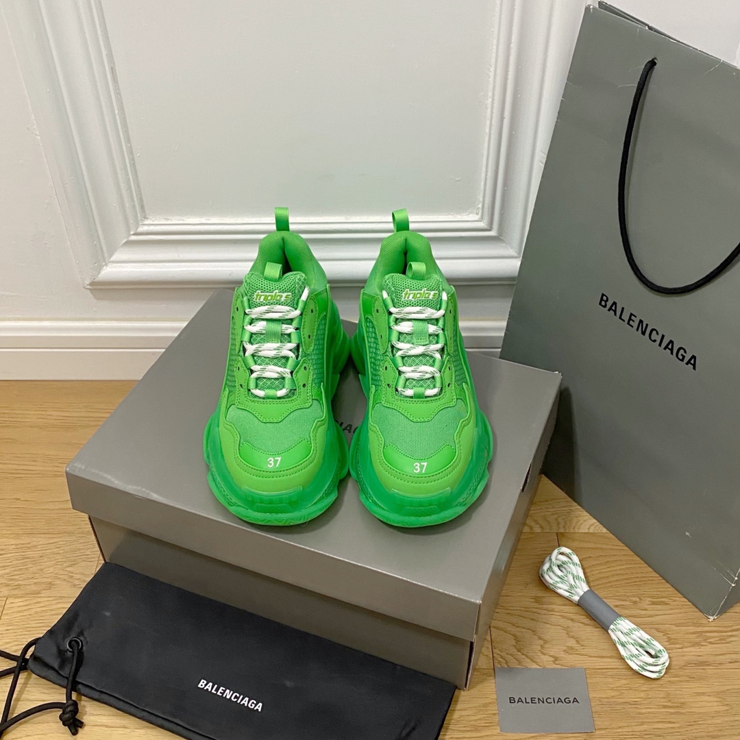 Verde hierba BALENCIAGA · Balenciaga 2022ss nuevos zapatos de papá con colchón de aire de cristal real triles de nuevo …