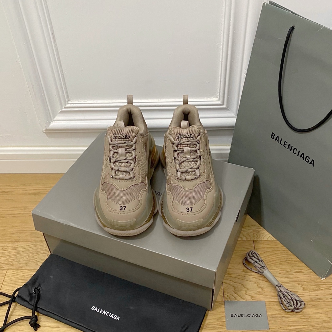 Color café BALENCIAGA · Balenciaga 2022ss nuevos zapatos de papá con colchón de aire de cristal real triles de nuevo co…