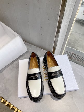 Dior Shoes Loafers Best Replica 1:1 Black Calfskin Cowhide Spring/Summer Collection Casual