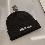 Balenciaga High
 Hats Knitted Hat Black Unisex Women Fall/Winter Collection