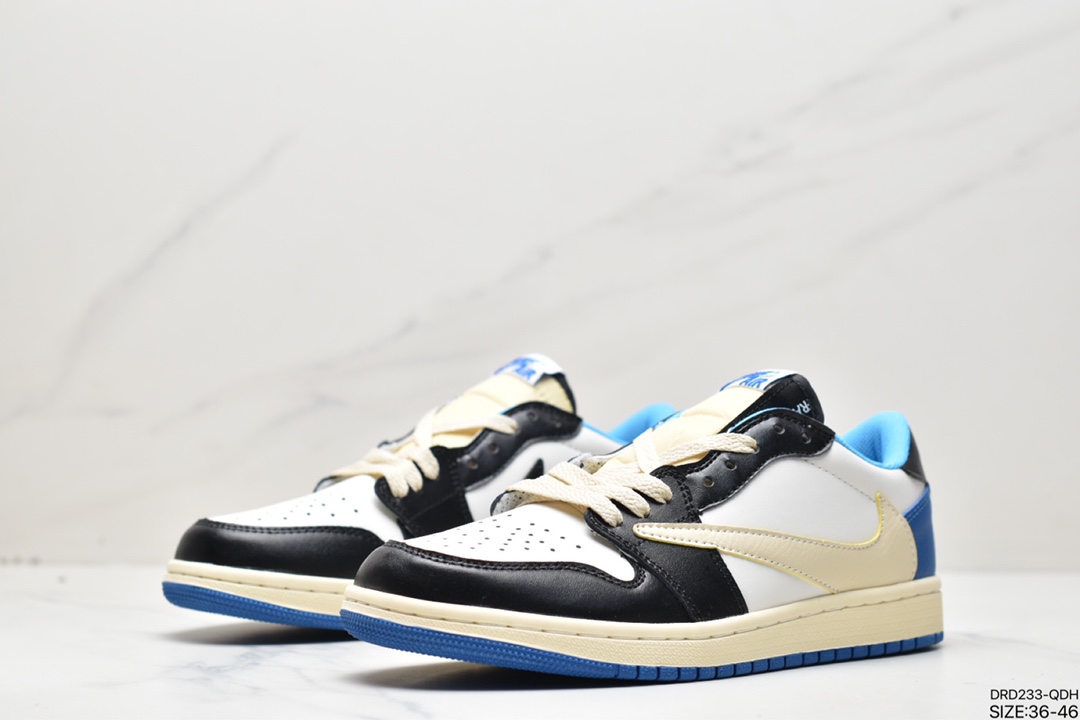 110 fragment design x Travis Scott x Air Jordan 1 Low OG SP AJ1经典低帮篮球鞋DM7866-162