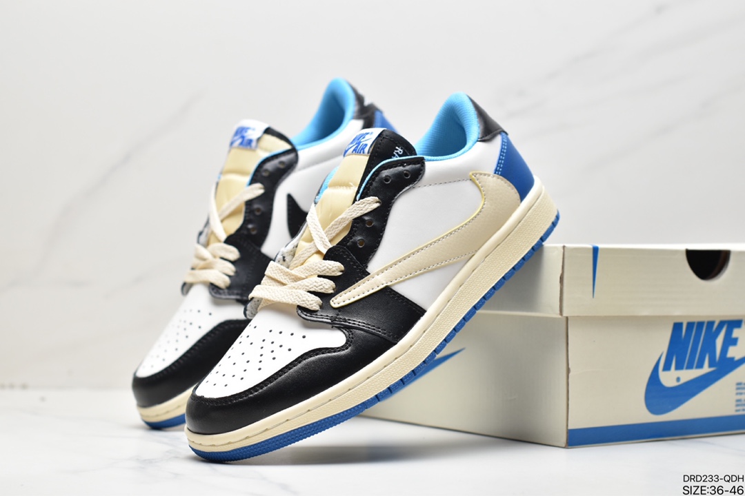 110 fragment design x Travis Scott x Air Jordan 1 Low OG SP AJ1经典低帮篮球鞋DM7866-162