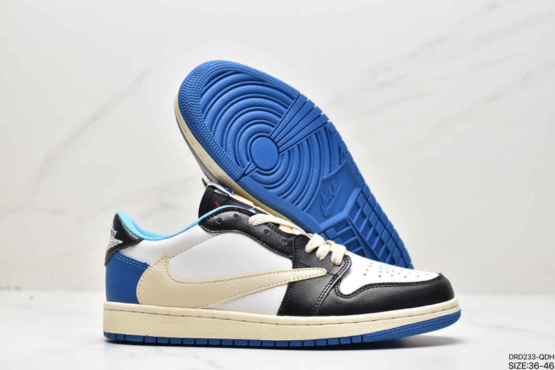 110 fragment design x Travis Scott x Air Jordan 1 Low OG SP AJ1经典低帮篮球鞋DM7866-162