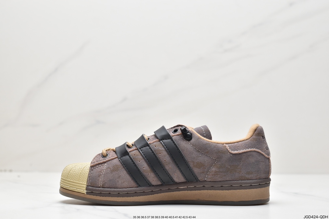 Adidas clover Originals Superstar ”Sail/Green/Lace” shell head series low help HO6344