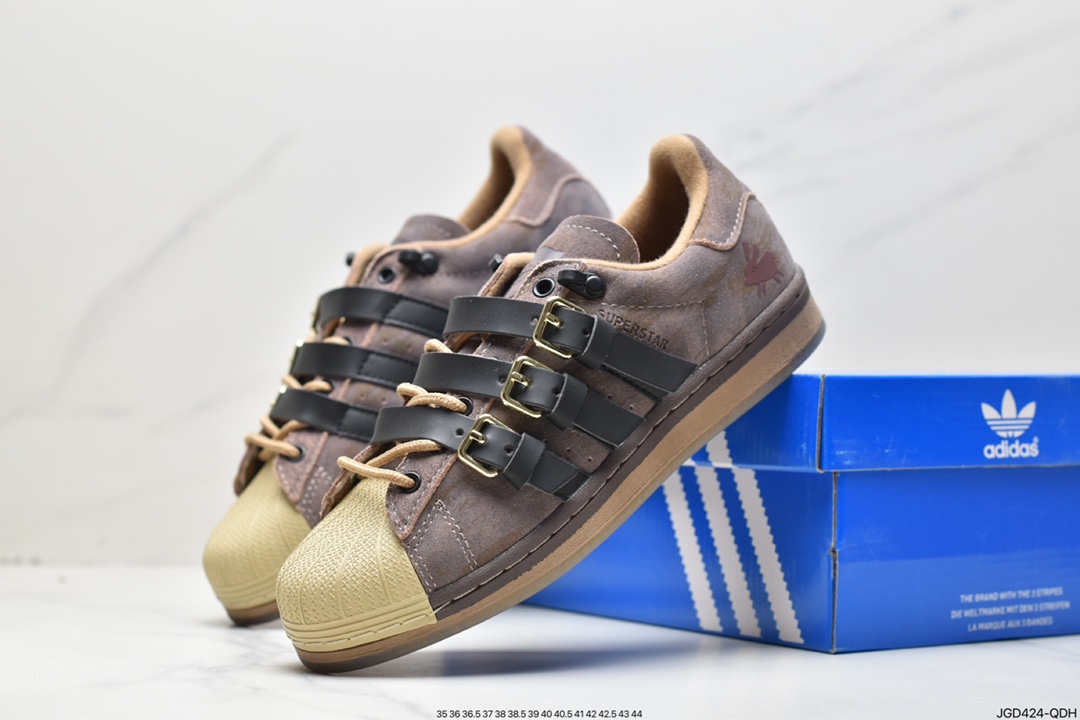 Adidas clover Originals Superstar ”Sail/Green/Lace” shell head series low help HO6344