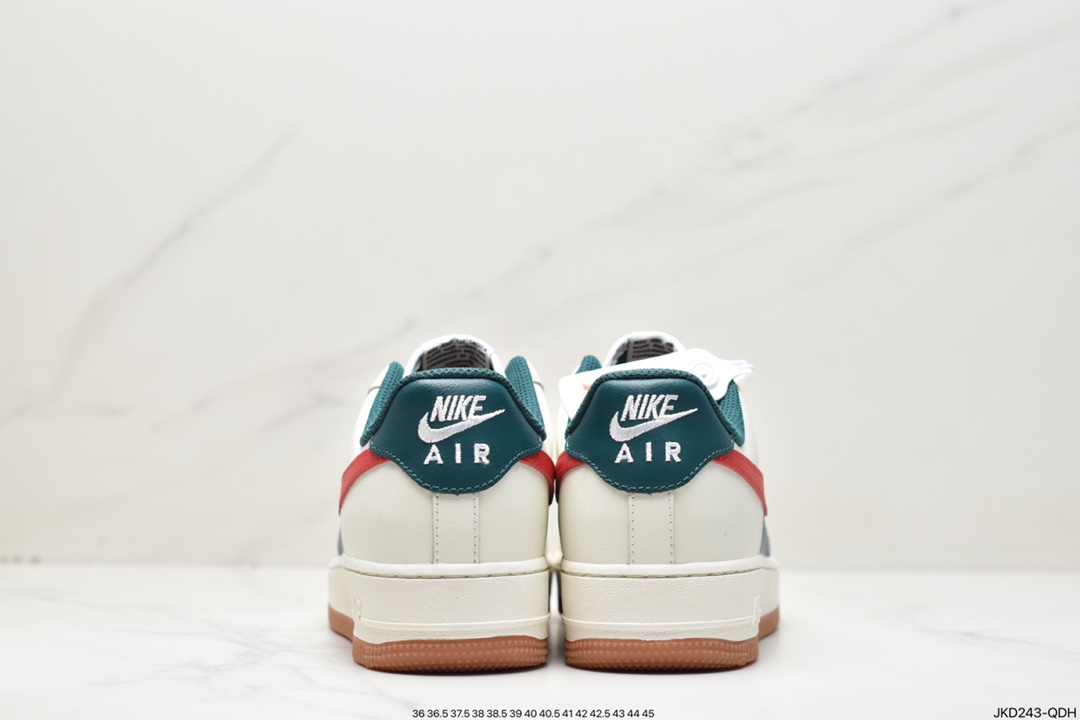 160 Nike Air Force 1 Low 07 白绿红生胶底 FD9063-163