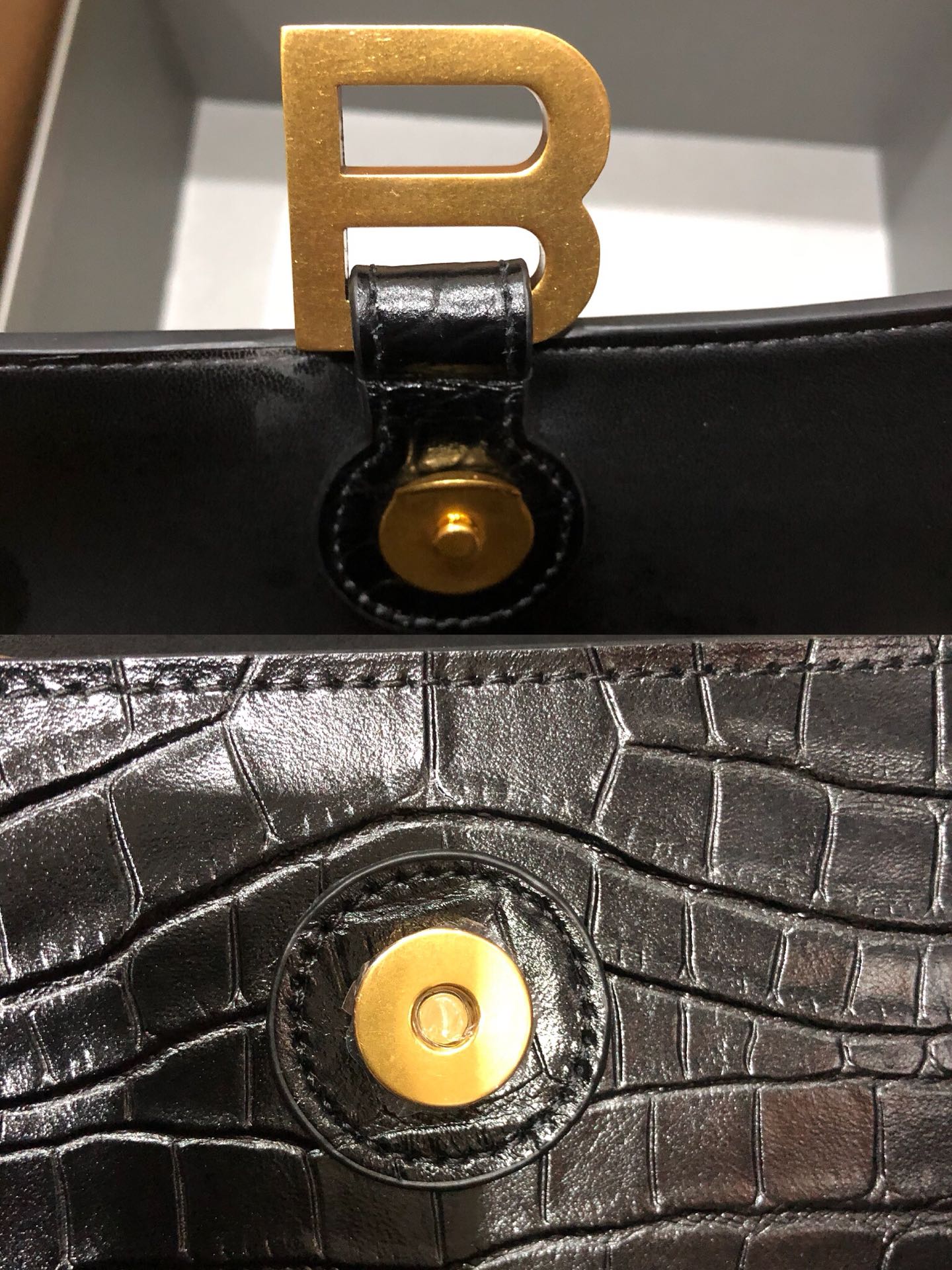 Balenciaga Style Black Leather Chain Bag style reference detail image 8 from source 776233