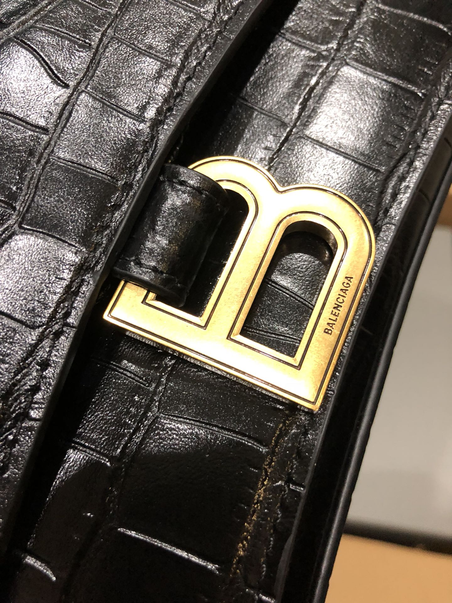 Balenciaga Style Black Leather Chain Bag style reference detail image 3 from source 776233