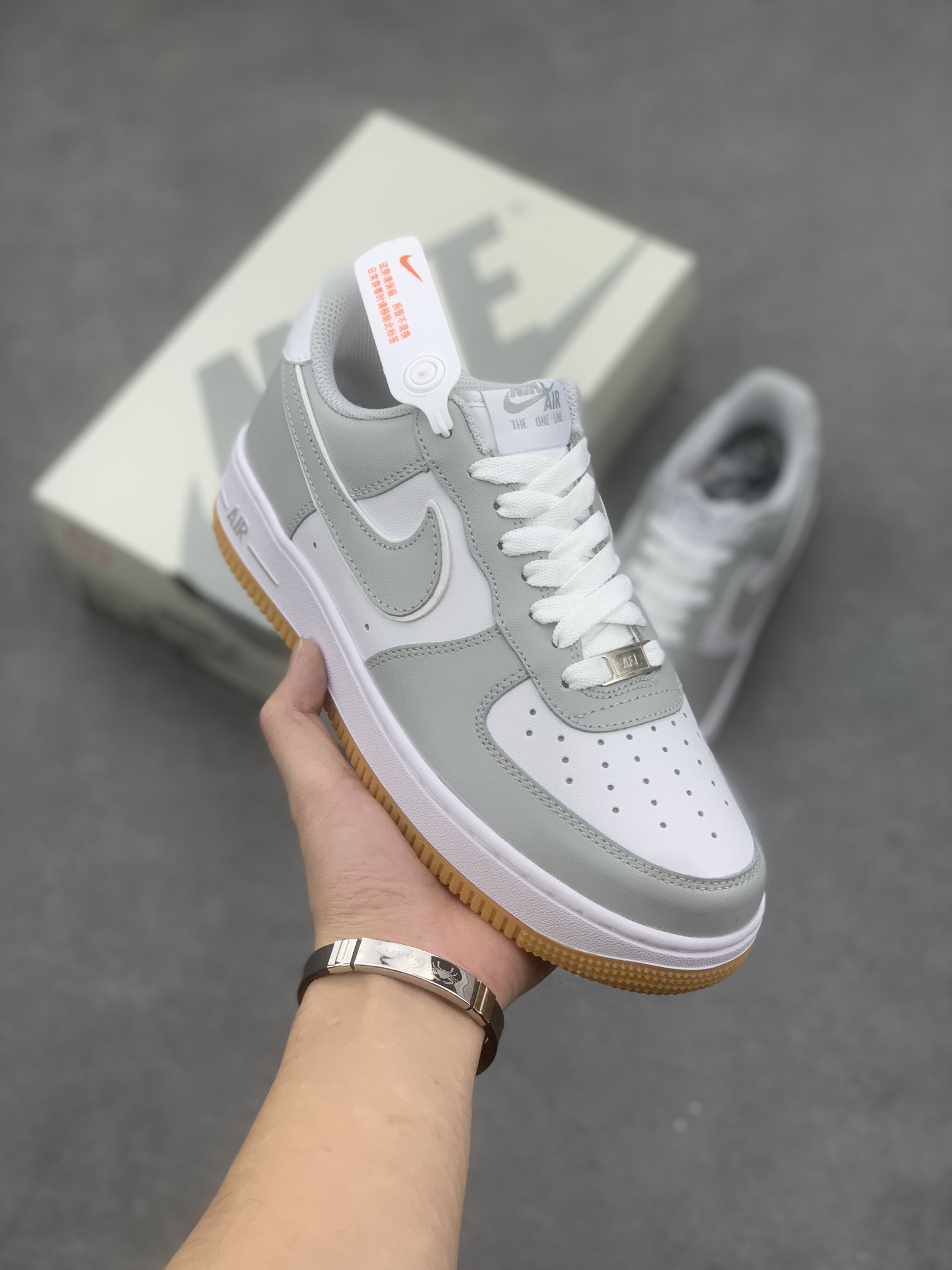 Nike Air Force 1 '07 Low Grey White Gum Sole Casual Shoes AW2296-001 2 i1670399304 4676 0