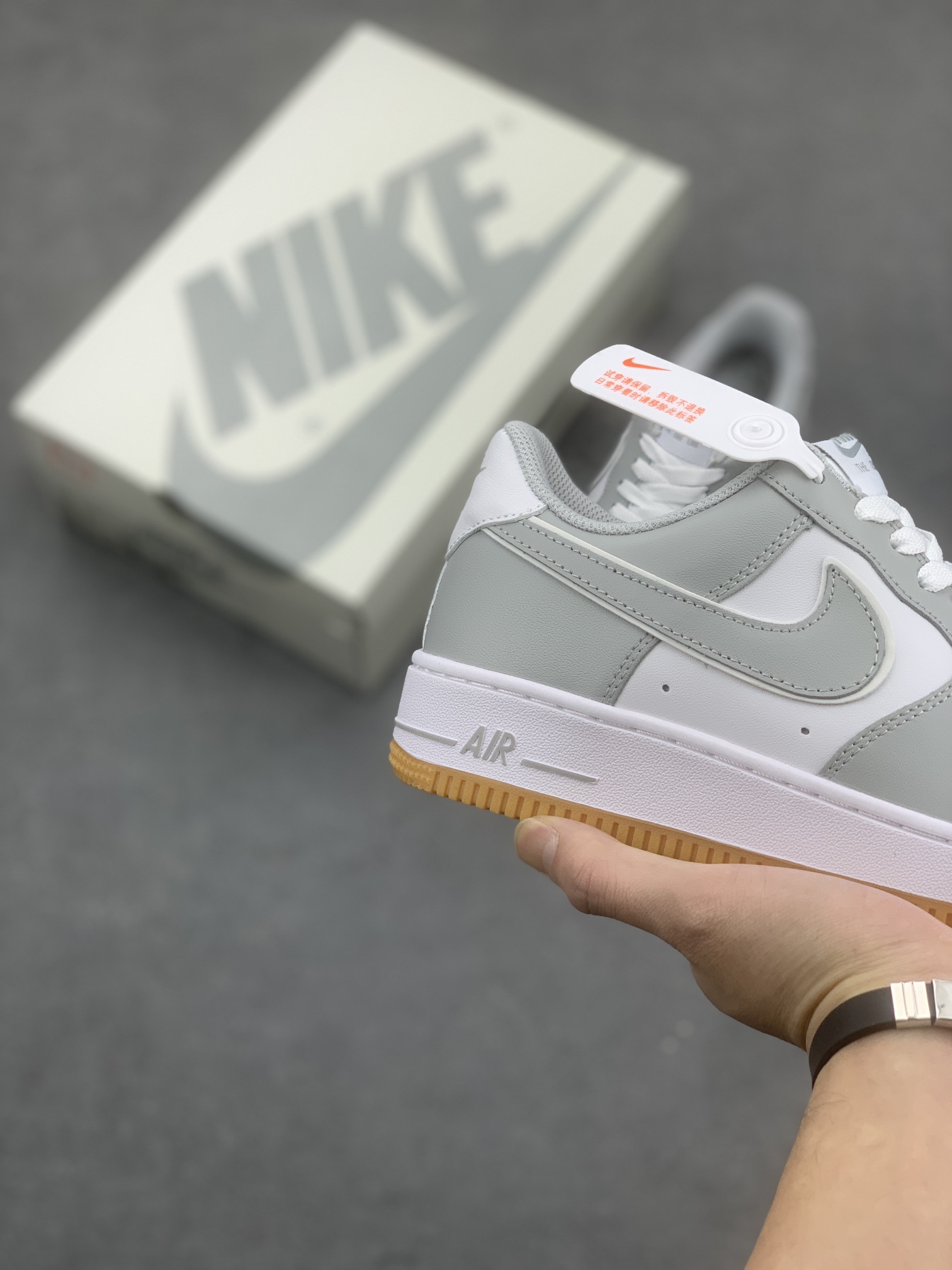 Nike Air Force 1 '07 Low Grey White Gum Sole Casual Shoes AW2296-001 6 i1670399304 7639 4
