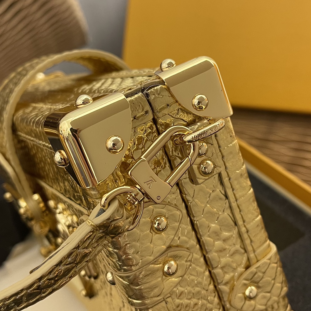 this Petite Malle handbag is crafted from luxurious python skin to - Bag 5