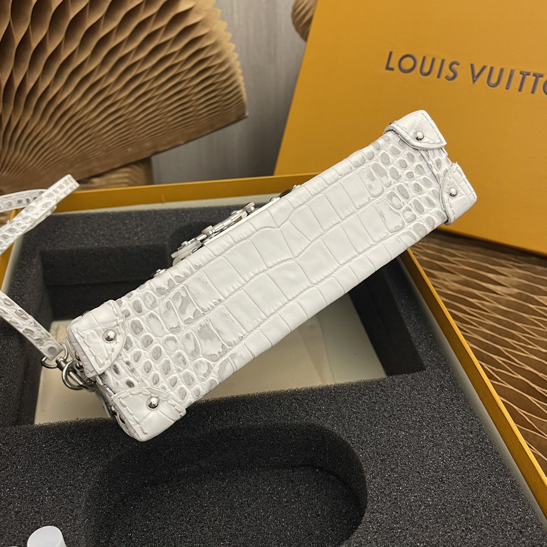 this Petite Malle handbag crafts a "little trunk" silhouette in - Bag 4