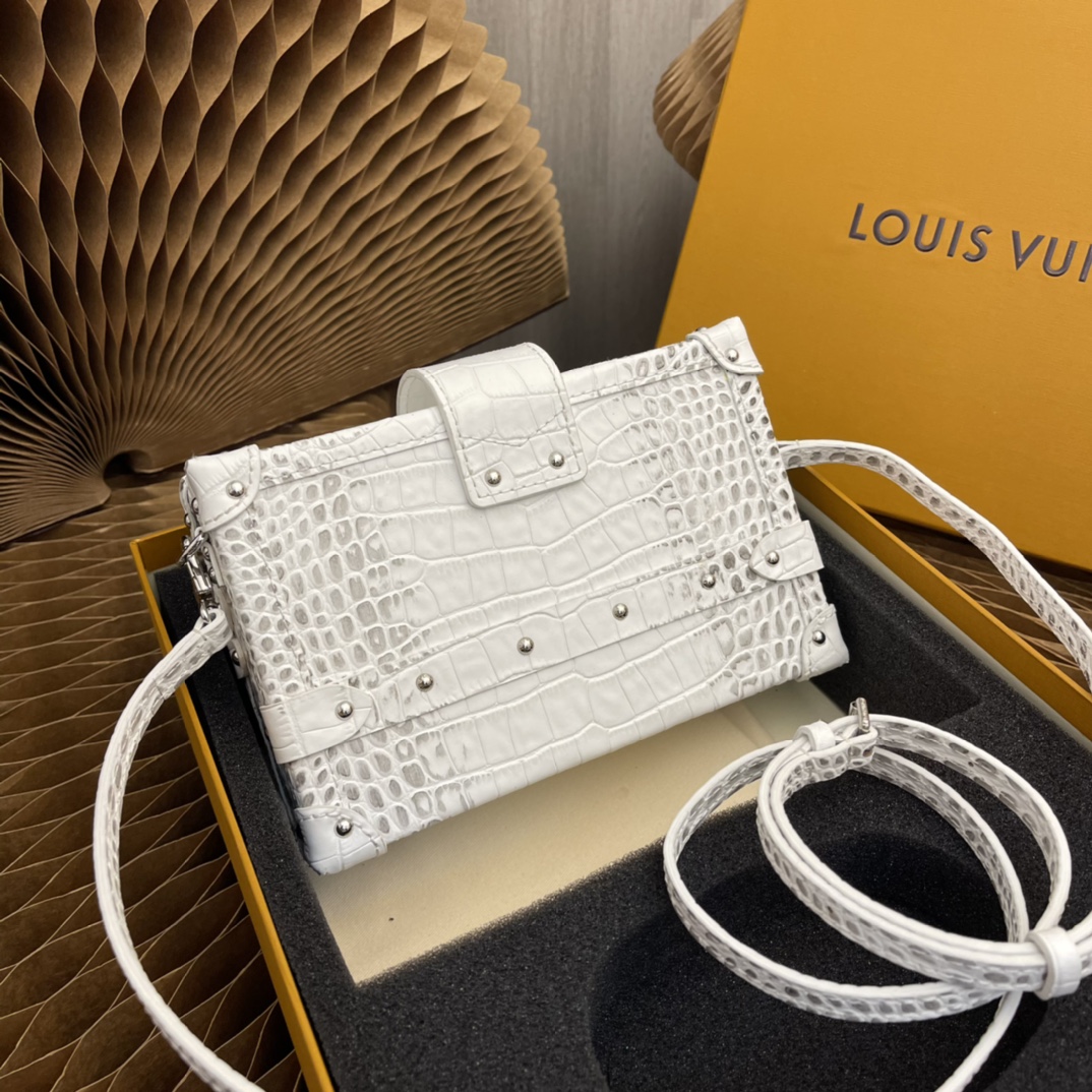 this Petite Malle handbag crafts a "little trunk" silhouette in - Bag 3