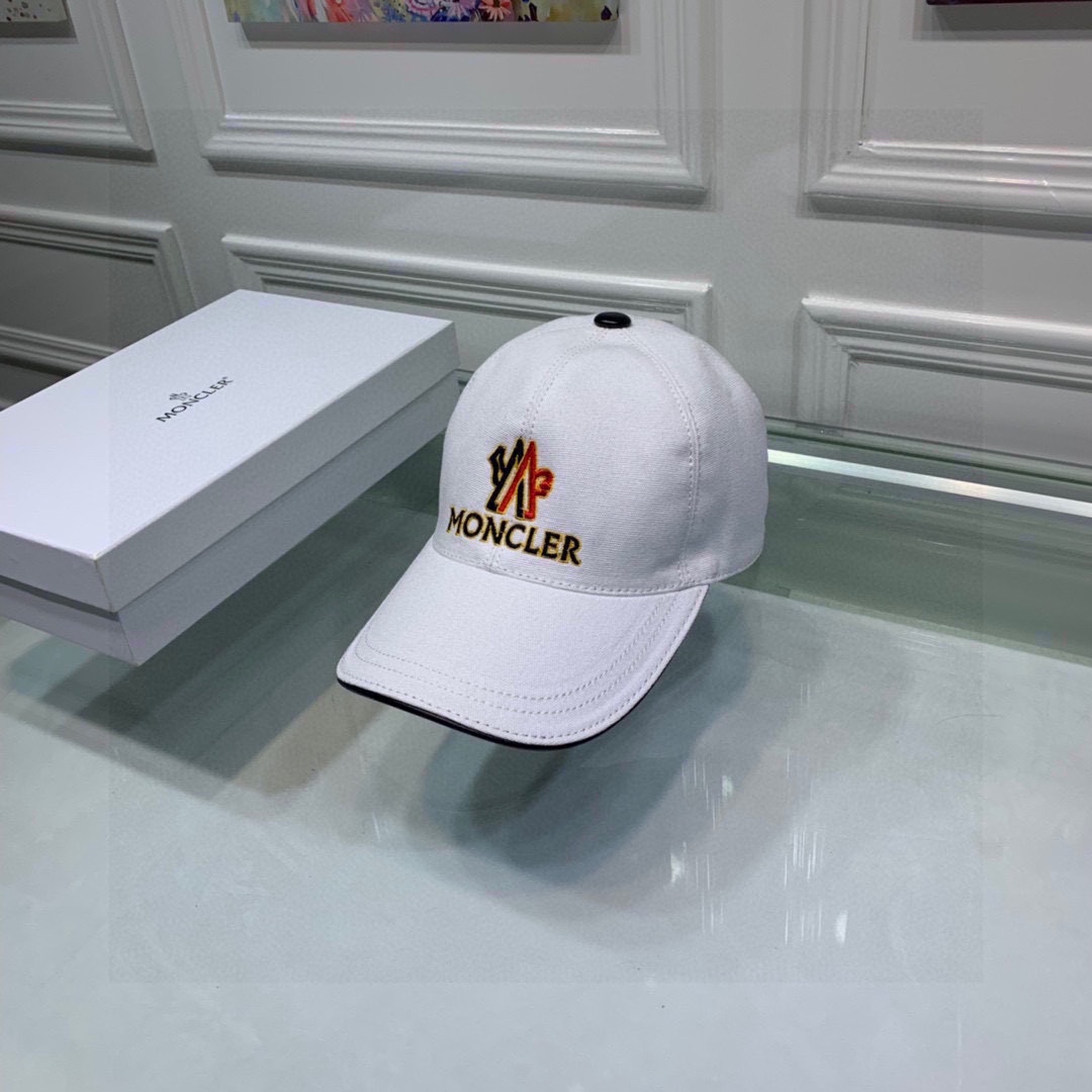 Buy Cheap
 Moncler Hats Baseball Cap Embroidery Canvas Cotton Cowhide