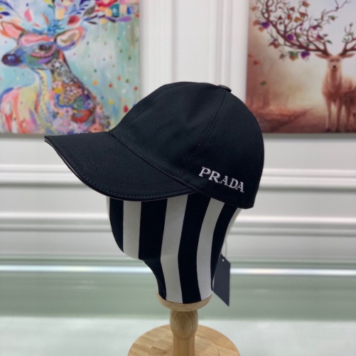 Prada Embroidered Logo Baseball Cap, Cotton, Adjustable Strap