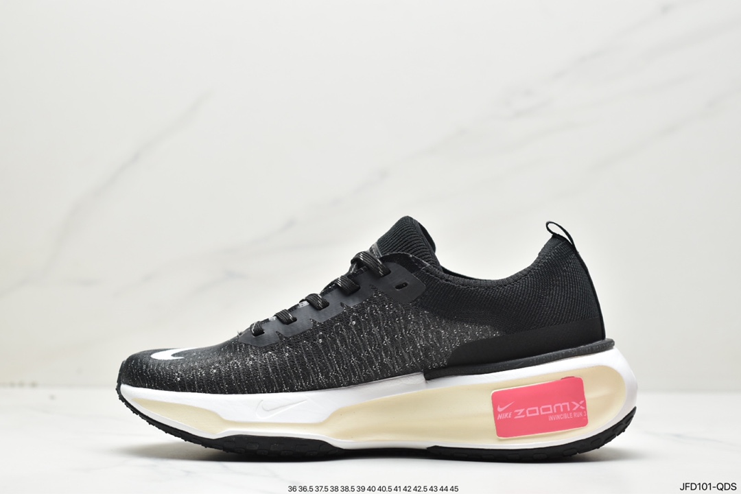 170 耐克NIKE ZOOMX INVINCIBLE RUN FK3 短跑马拉松系带系列轻量休闲运动慢跑鞋 DR2615-001