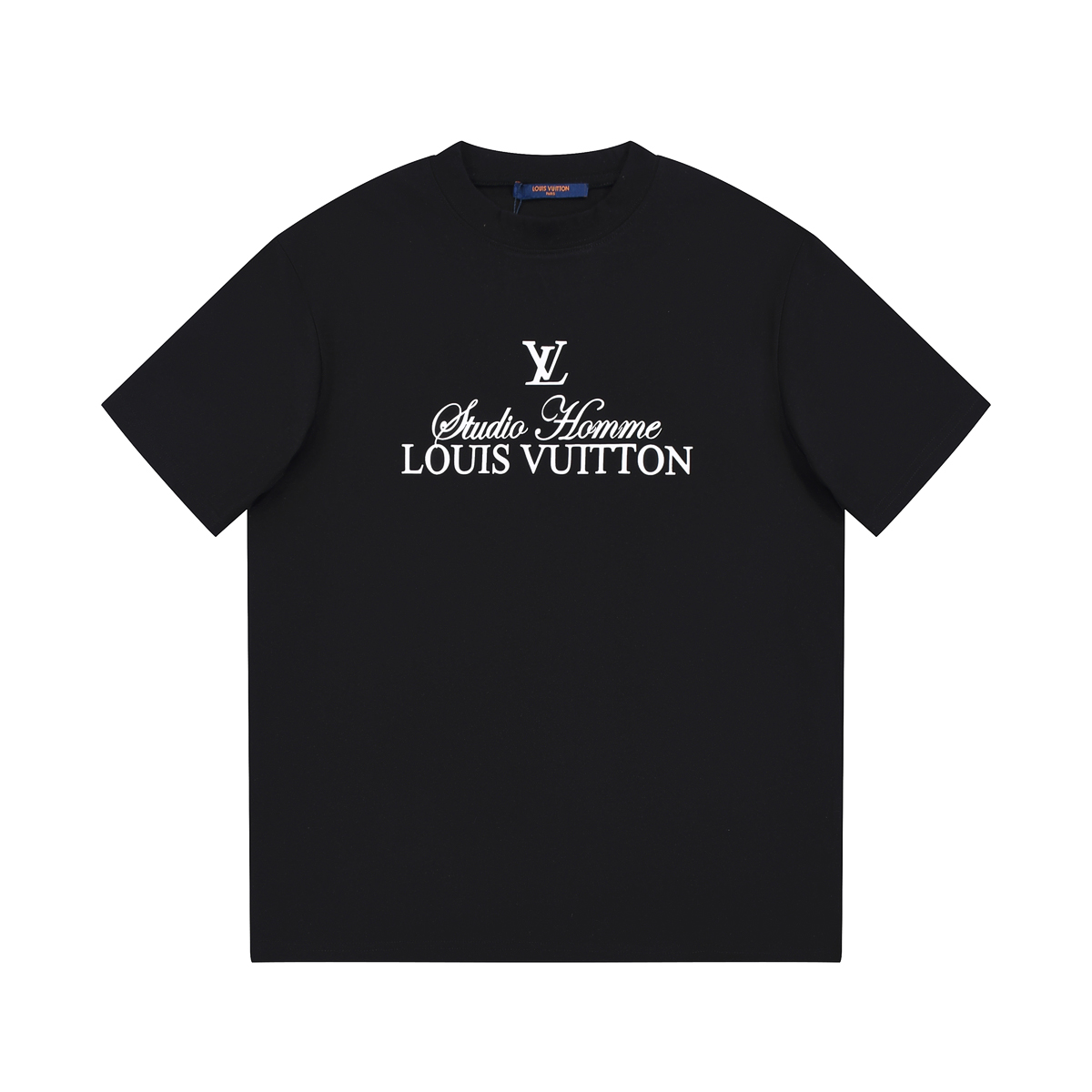 Louis Vuitton Abbigliamento T-Shirt Nero Bianco Stampa Unisex Cotone Collezione Primavera/Estate Fashion Maniche corte