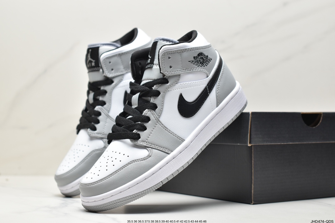 190 乔丹Air Jordan 1 Mid 乔1 中帮复古文化百搭休闲运动篮球板鞋 554724-122