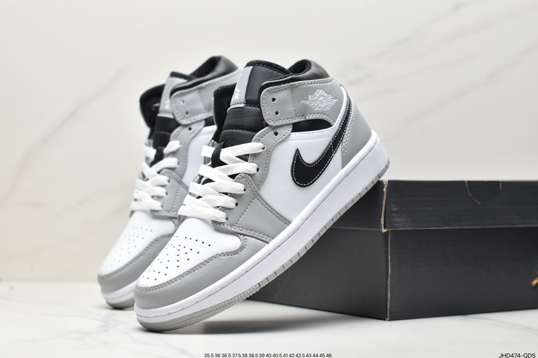 190 乔丹Air Jordan 1 Mid 乔1 中帮复古文化百搭休闲运动篮球板鞋 554724-122