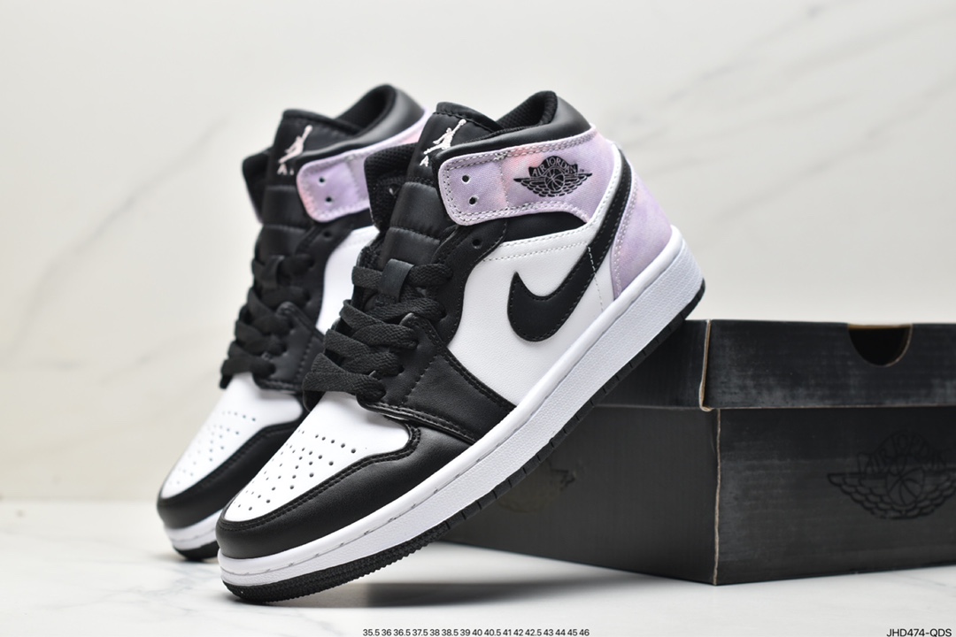 190 乔丹Air Jordan 1 Mid 乔1 中帮复古文化百搭休闲运动篮球板鞋 554724-122