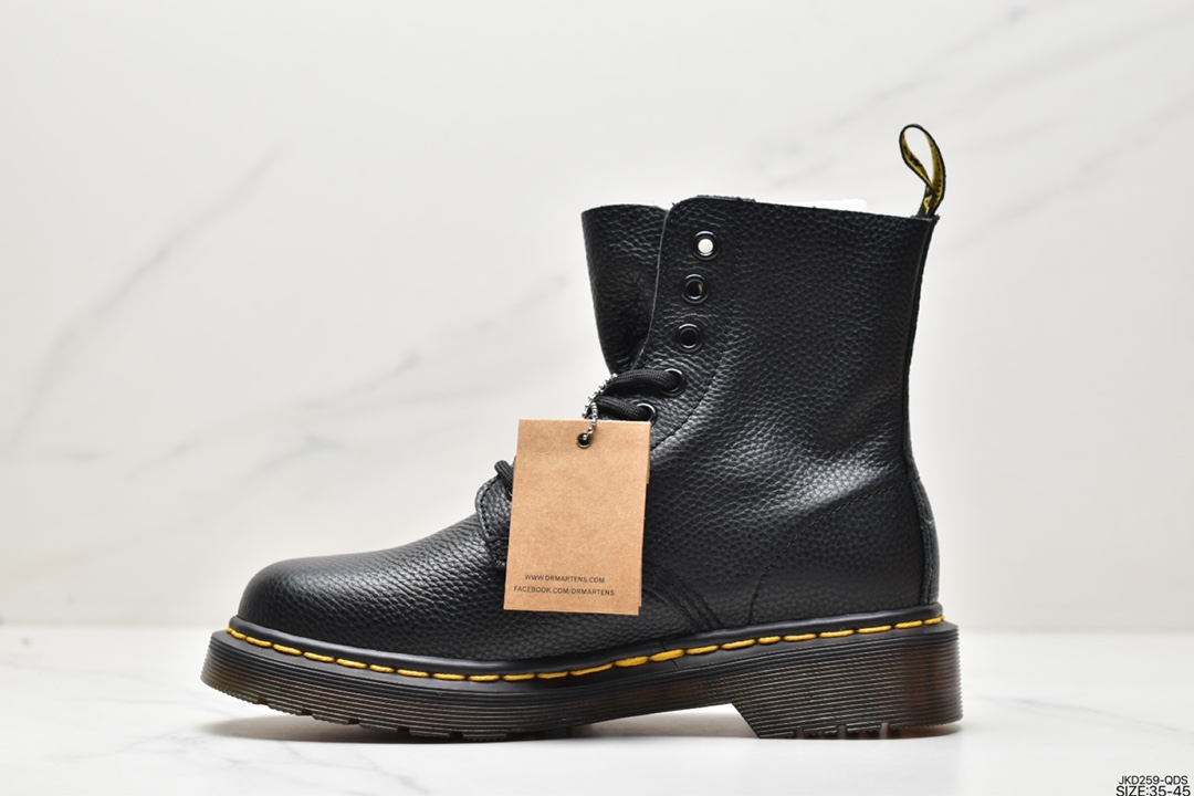 160 著名工鞋品牌-马汀博士Dr. Martens 1460系列复古八孔系带全皮马丁靴 R11822206