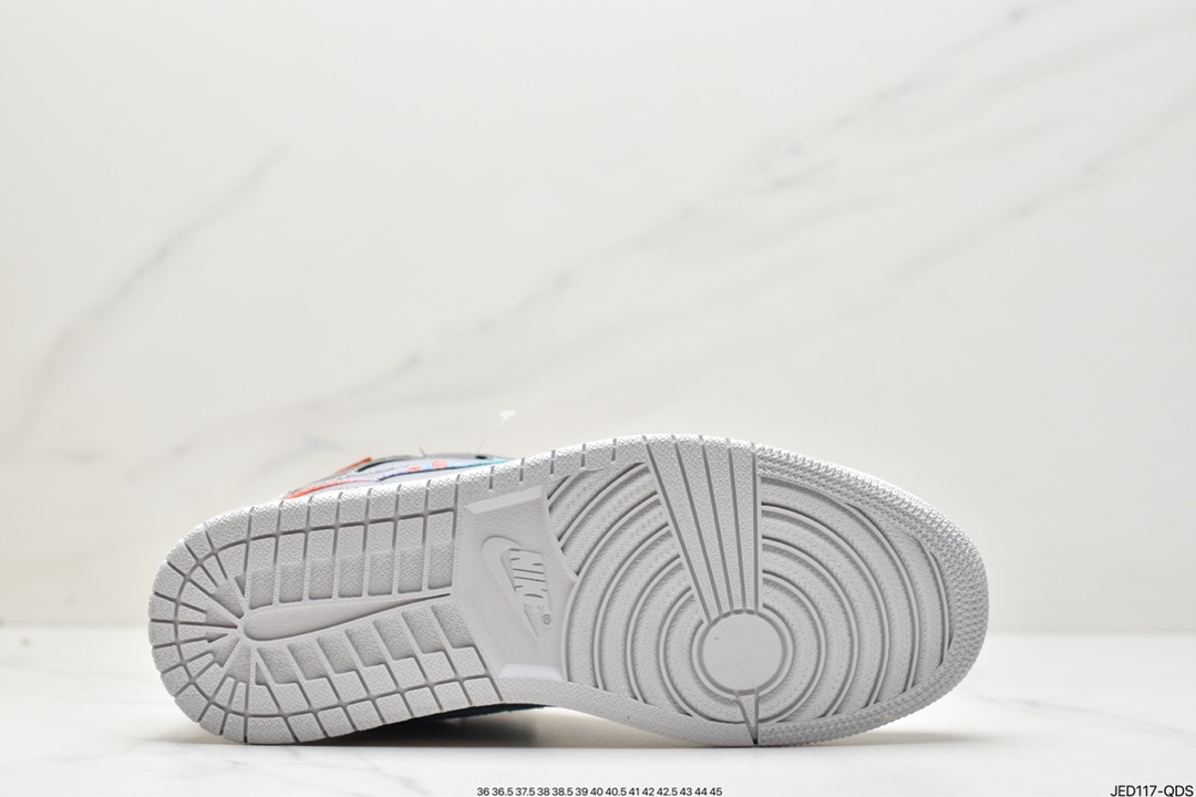 150 耐克NIKE Air Jordan I Mid 'White and Phantom'中帮DM9652-100