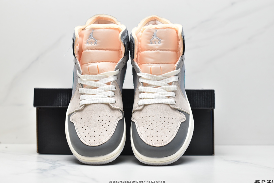 150 耐克NIKE Air Jordan I Mid 'White and Phantom'中帮DM9652-100