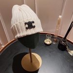 Celine Wholesale
 Hats Knitted Hat AAA Replica
 Black Grey Wool Fall/Winter Collection