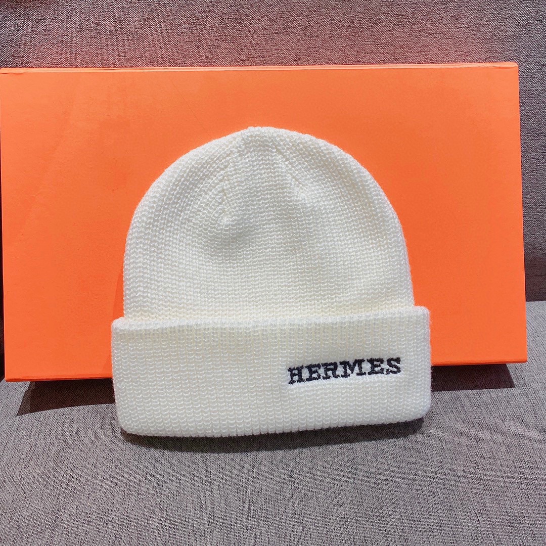 Hermes Hats Knitted Hat Embroidery Unisex Women Knitting Fall/Winter Collection Casual