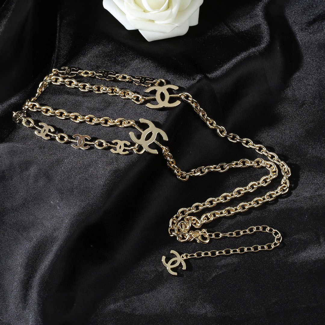小香 Chanel 新品 字母腰链 代购级别 一比一品质 香奈鹅 系列 方形 经典cc logo 风格高