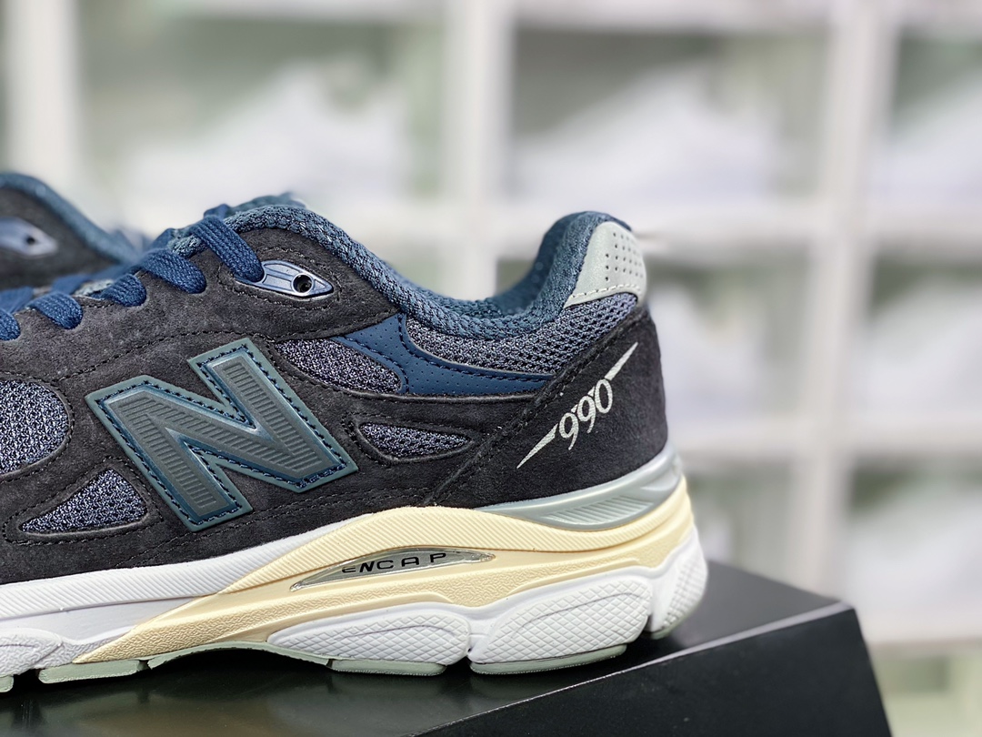 NB in ??USA M990KI3 series American-made classic retro casual sports all-match daddy running shoes ”Navy blue gray and white” M990KI3